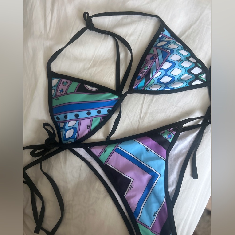 pucci Colorful Geometric Bikini Set